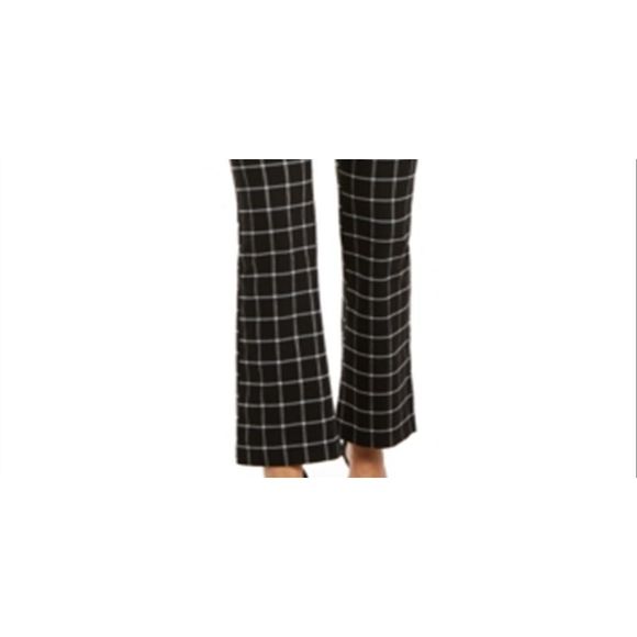 INC Women's Windowpane Plaid Pants  Black Size 12 - Picture 4 of 4
